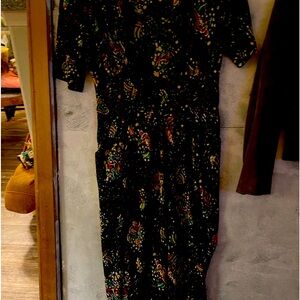 Multicolor jumpsuit with open front